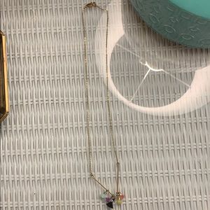 necklace with multi colored tassels